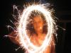 4th of July - Carmen with sparkler